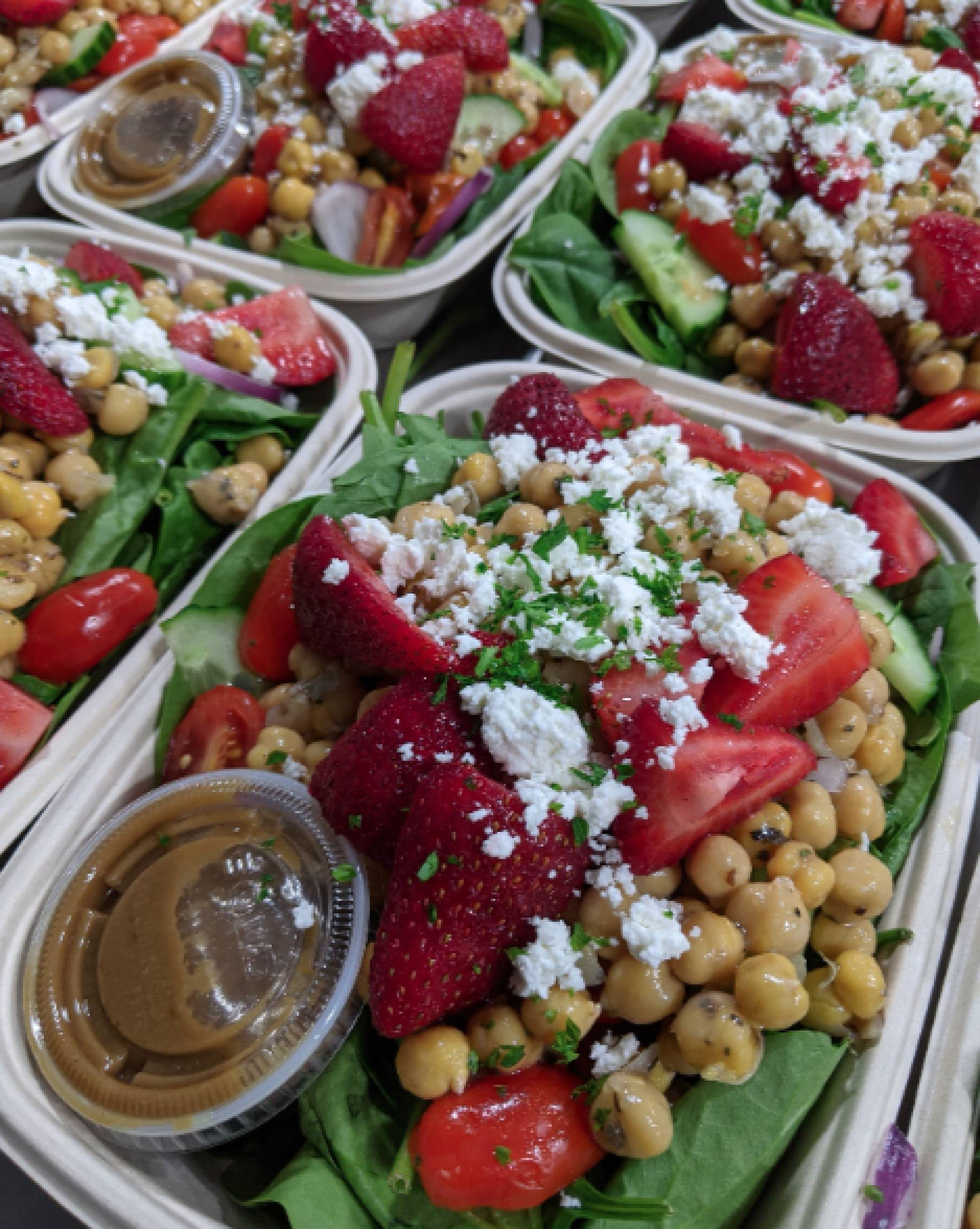 Strawberry Feta Salad with Chickpeas