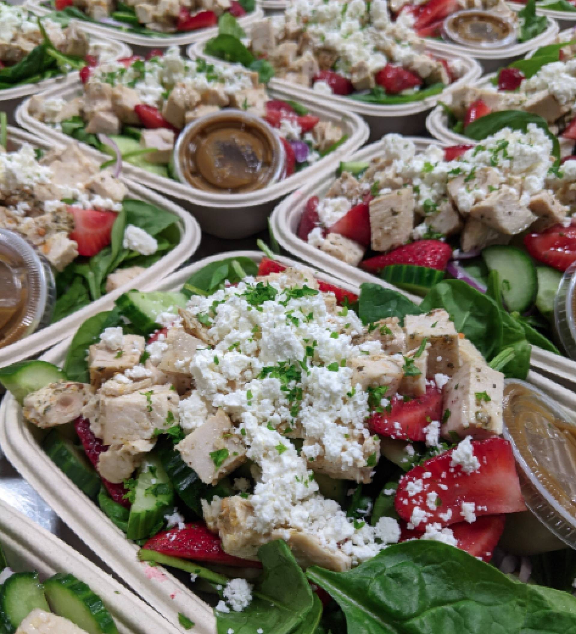 Strawberry Feta Salad with Chicken