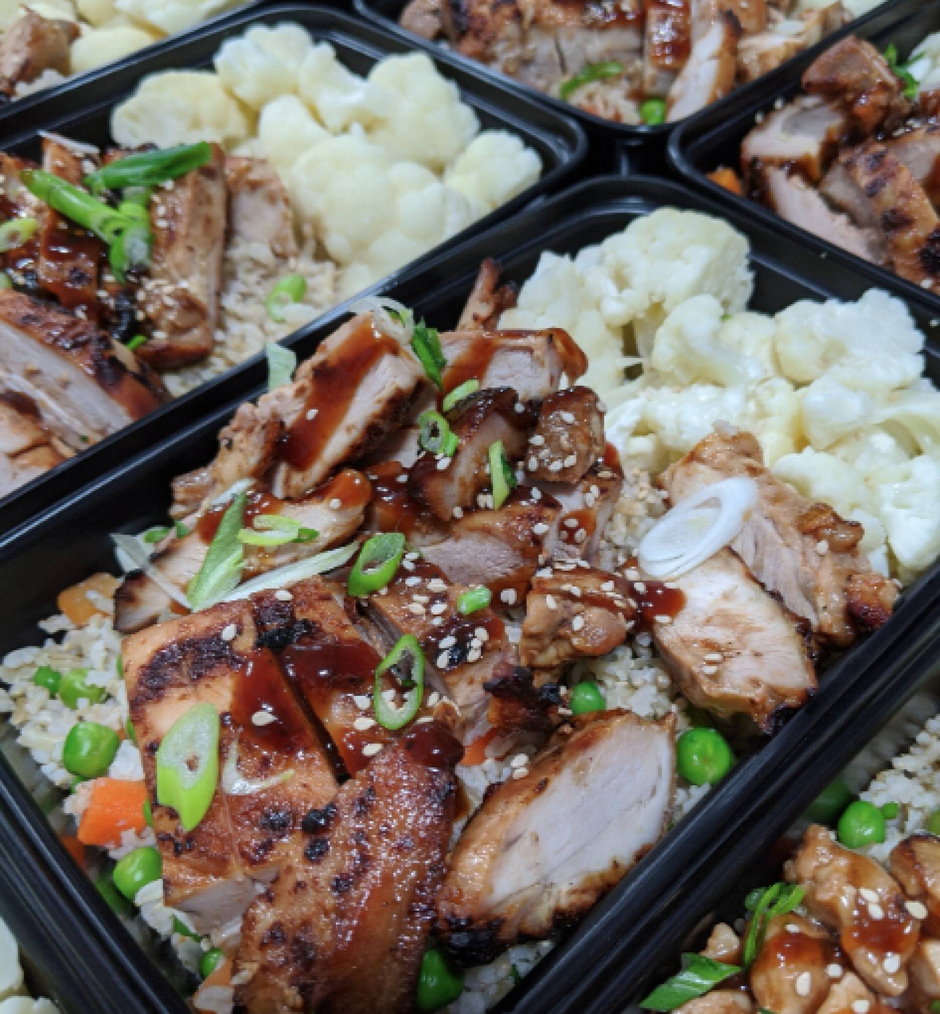 Hoisin Glazed Chicken Thighs with Vegetable Rice