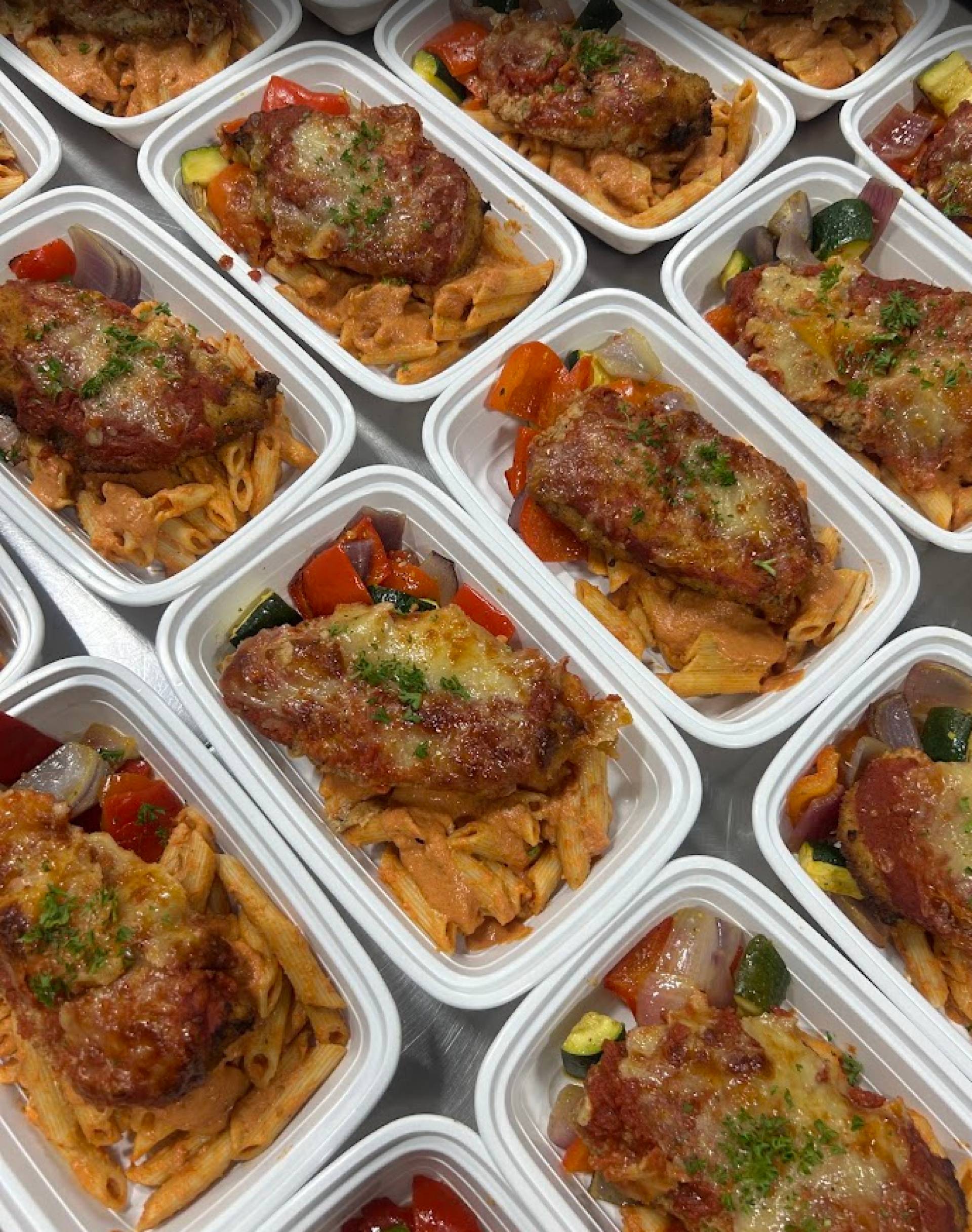 Chicken Parmesan with Penne Rose