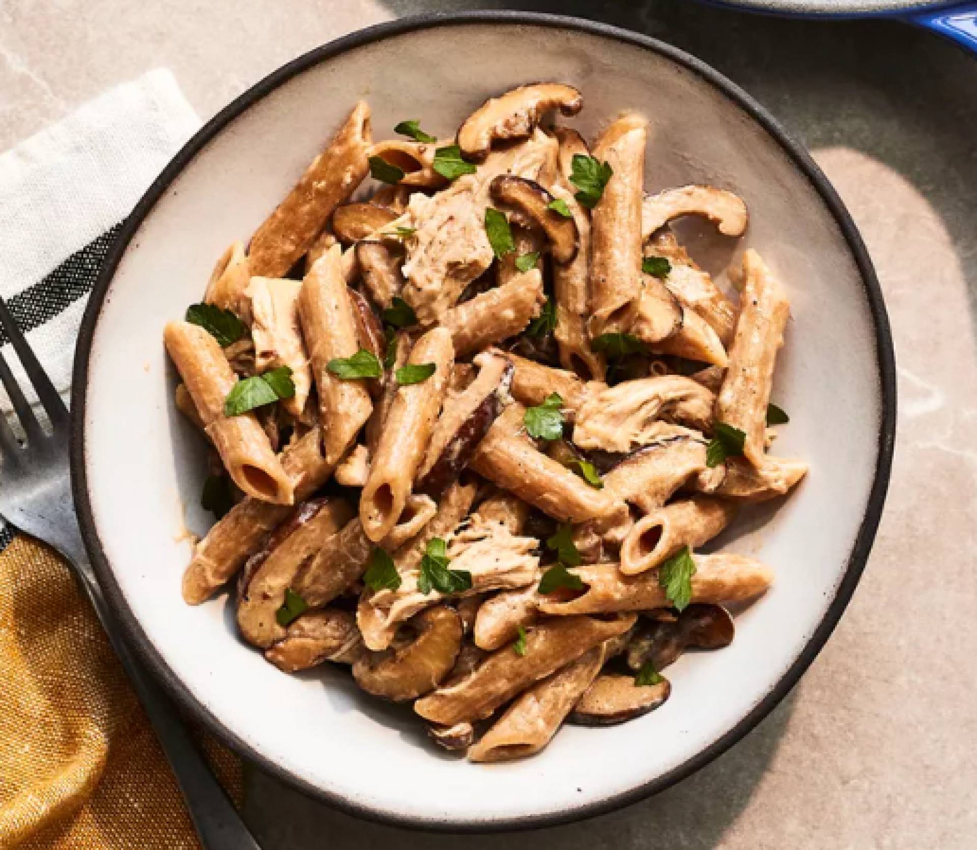 Creamy Mushroom Chicken & Penne