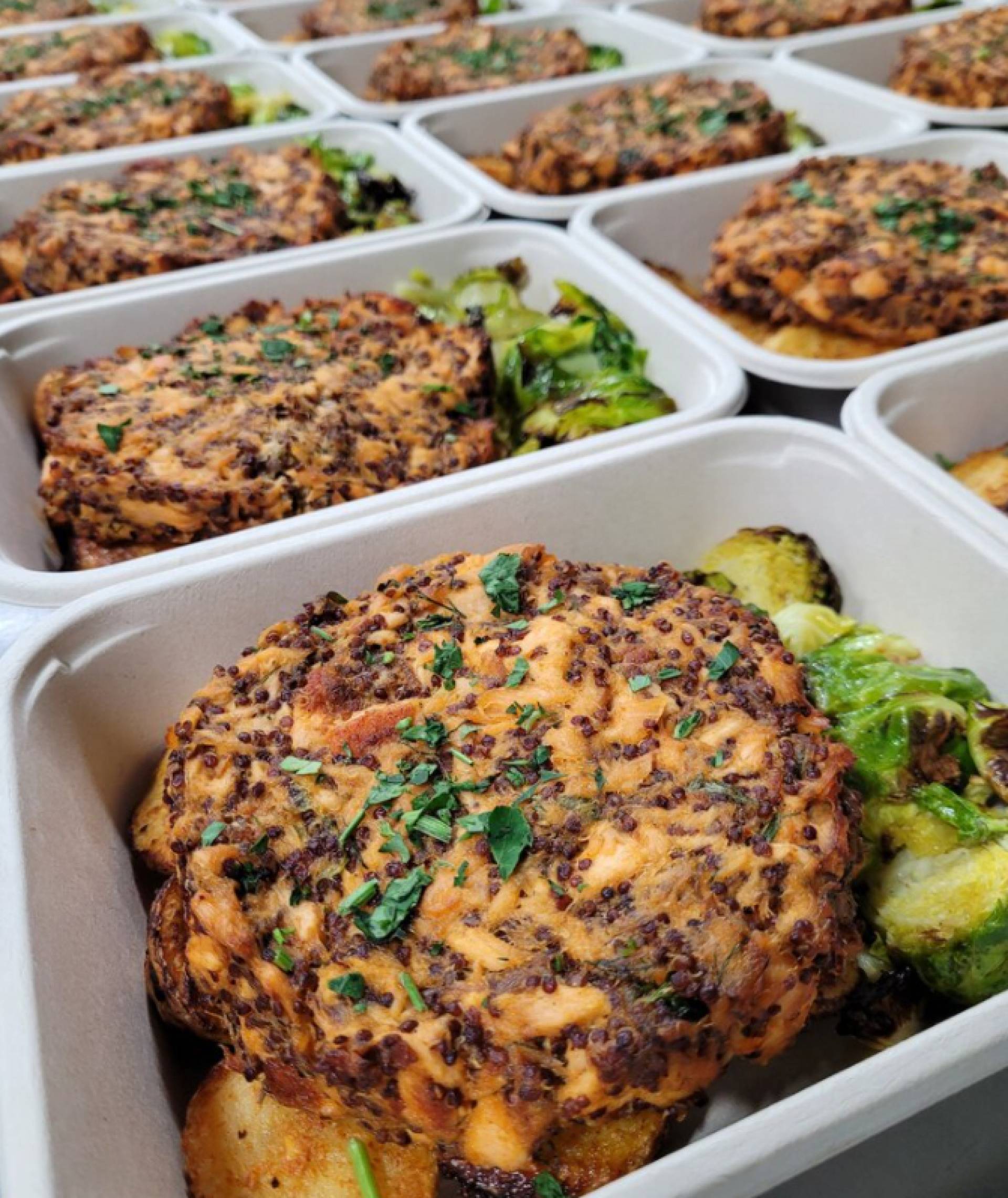 Salmon Fish Cakes with Roasted Potatoes (GF)