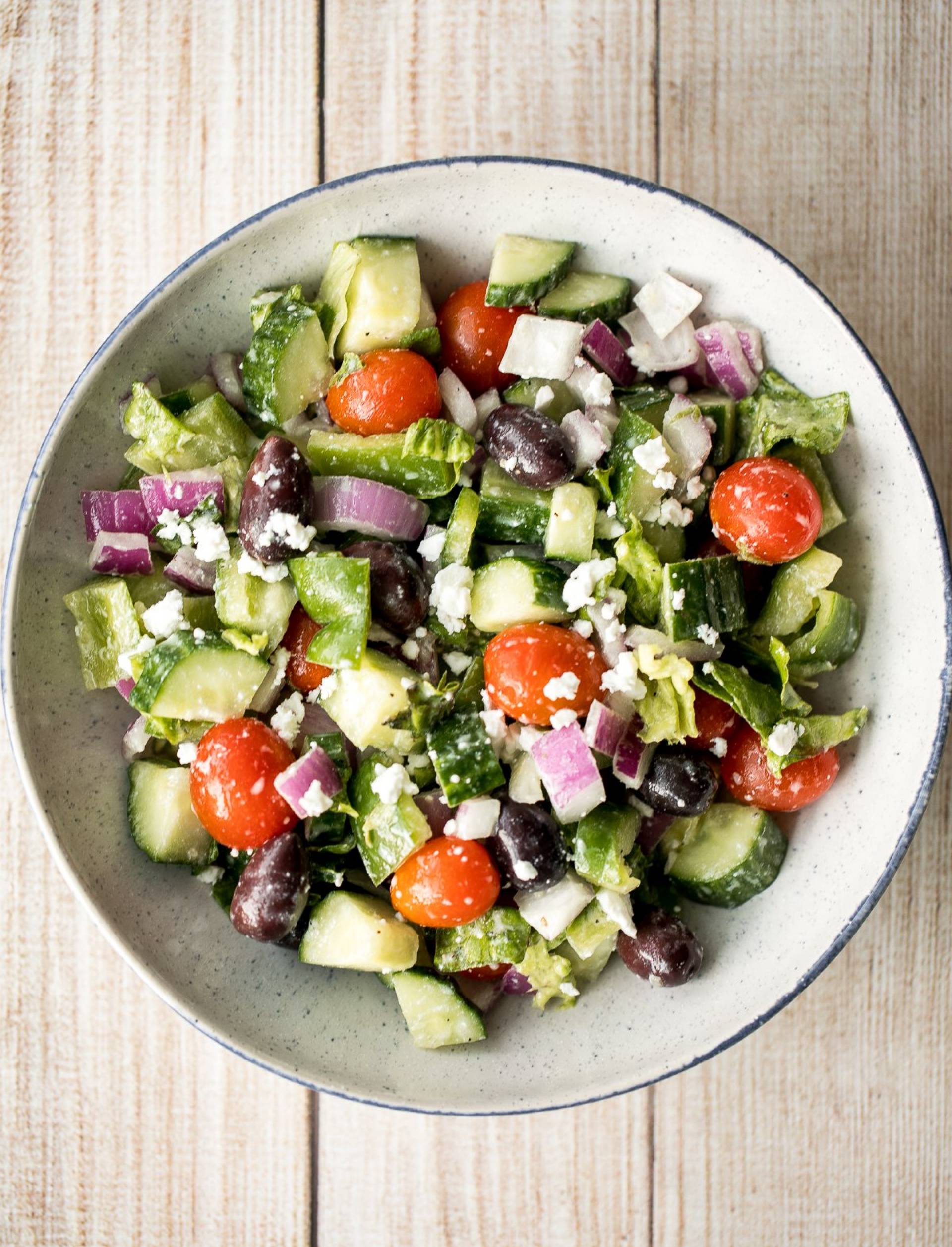 Greek Salad with Shrimp