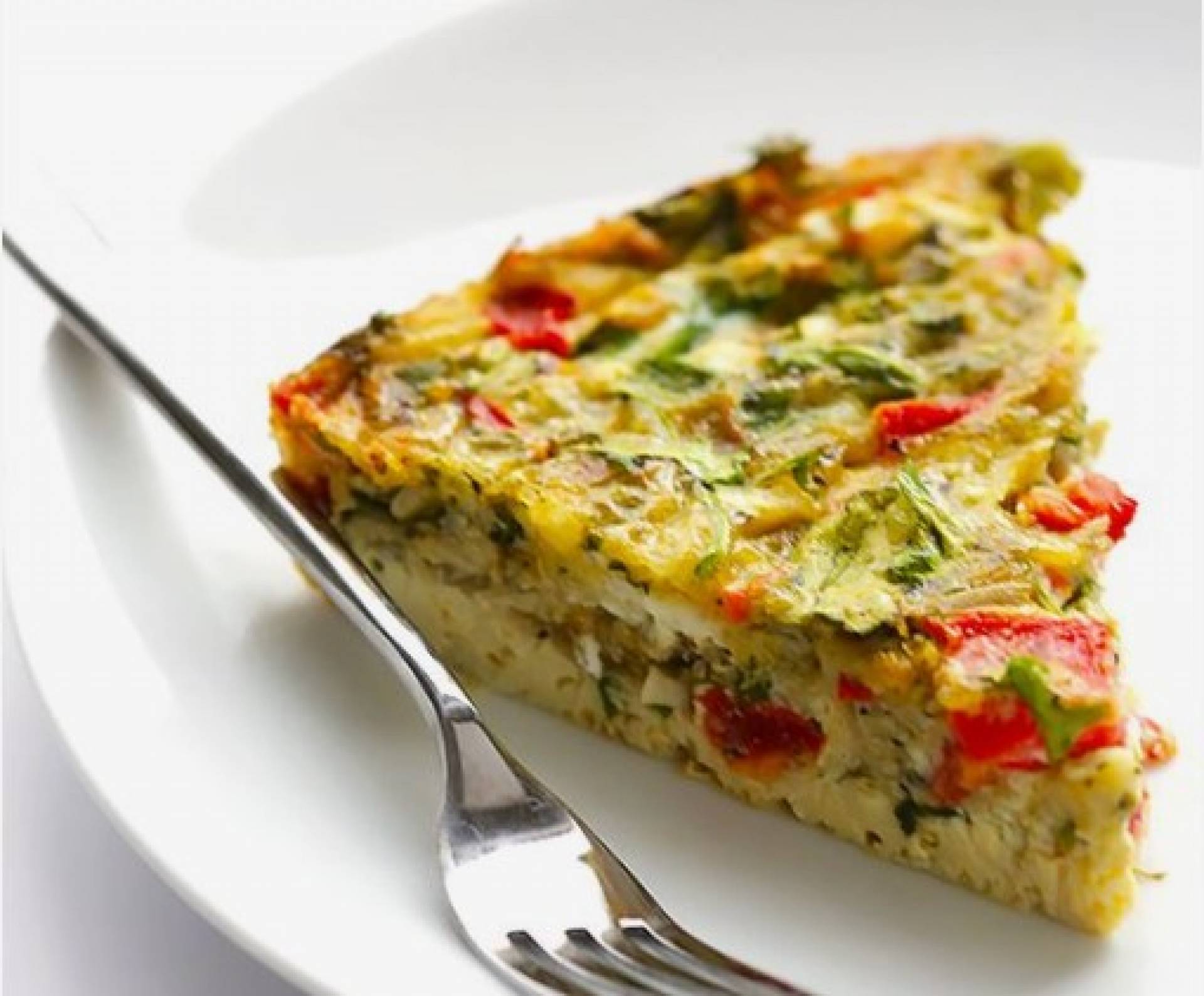 Roasted Red Pepper & Pesto Quiche