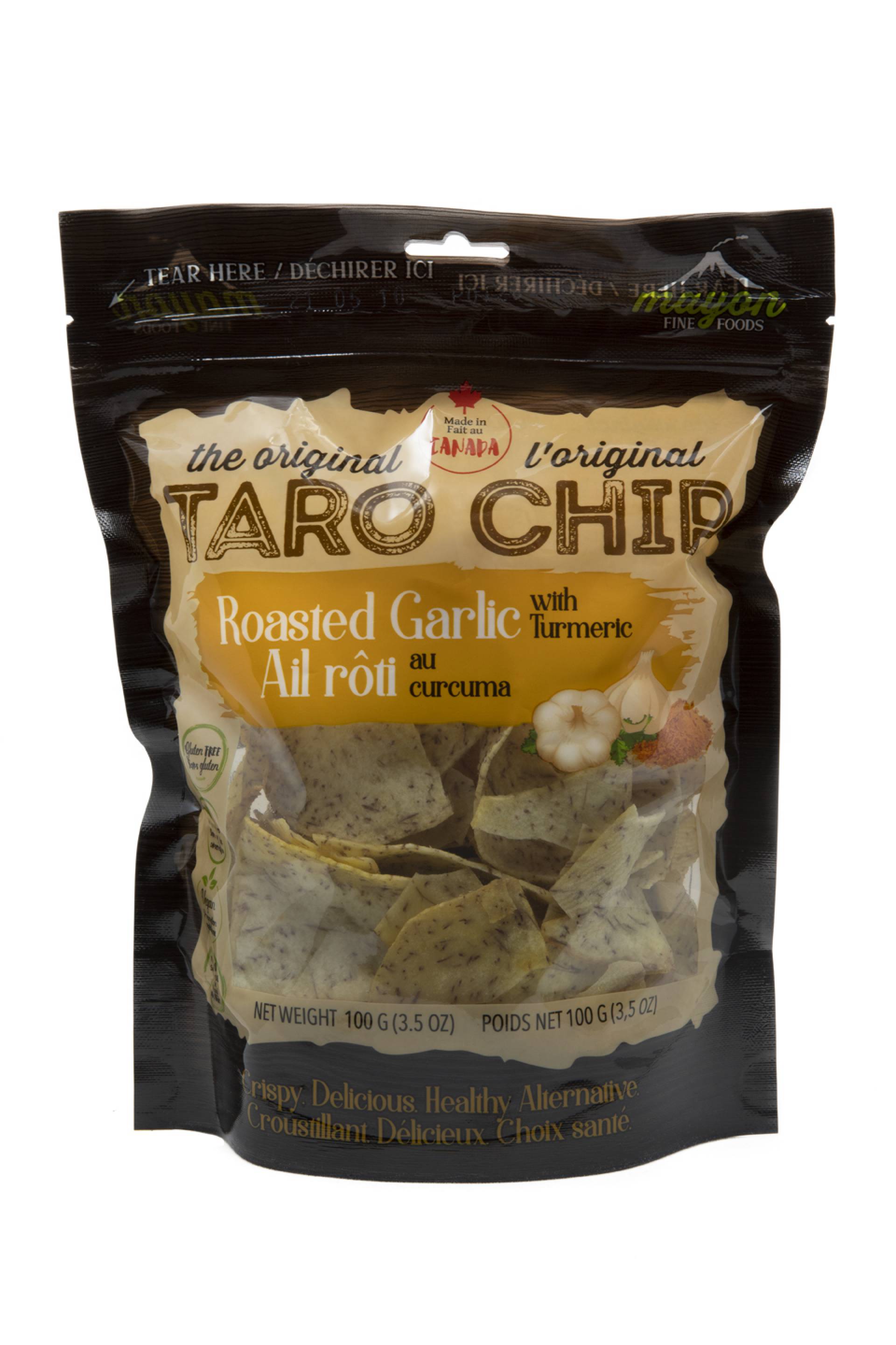 Roasted Garlic Taro Chips