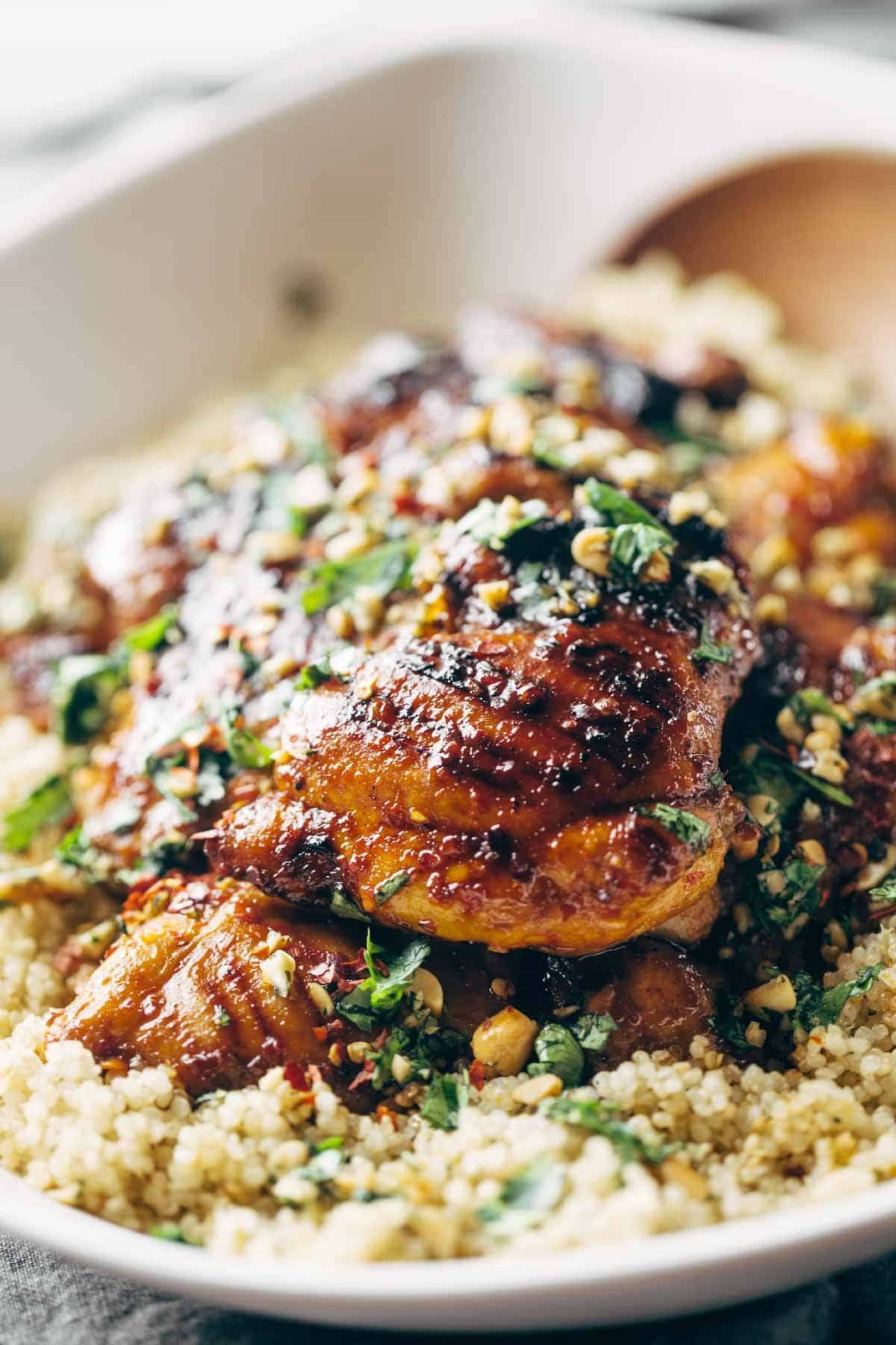 Grilled Chicken Thigh on Quinoa Tabbouleh (GF)