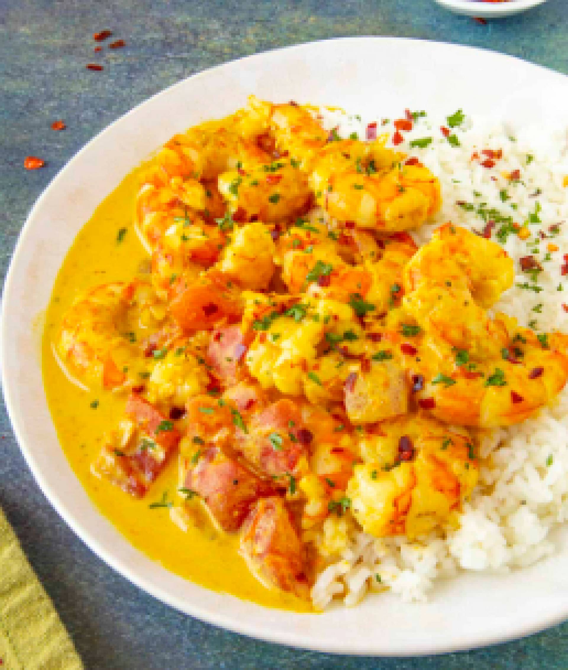 Yellow Thai Shrimp Curry with Steamed Rice (GF)