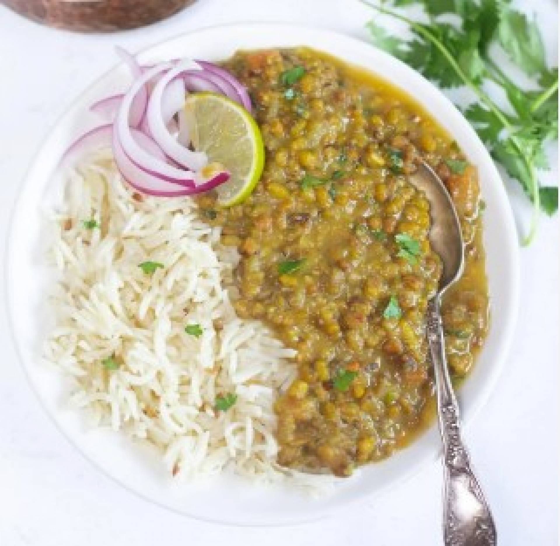 Indian Mung Bean (Green Lentil) Curry