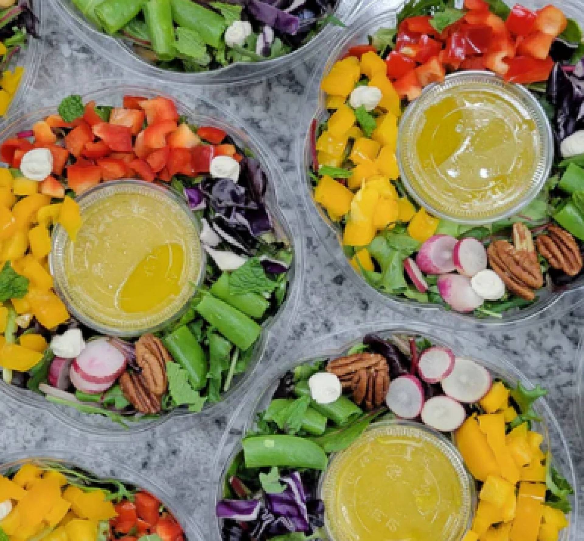 Rainbow Garden Salad with Chickpeas