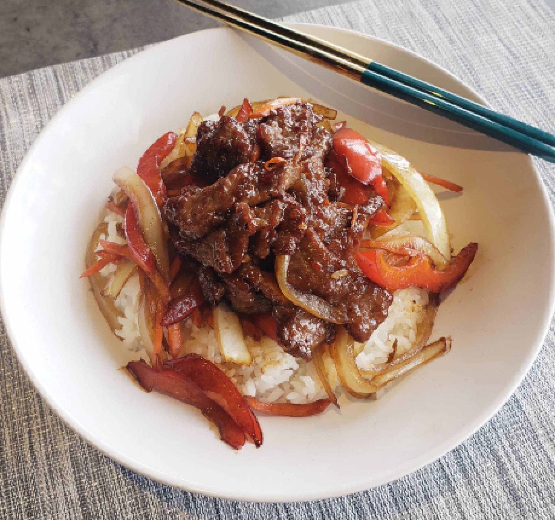 Ginger Beef Stir Fry with Jasmine Rice