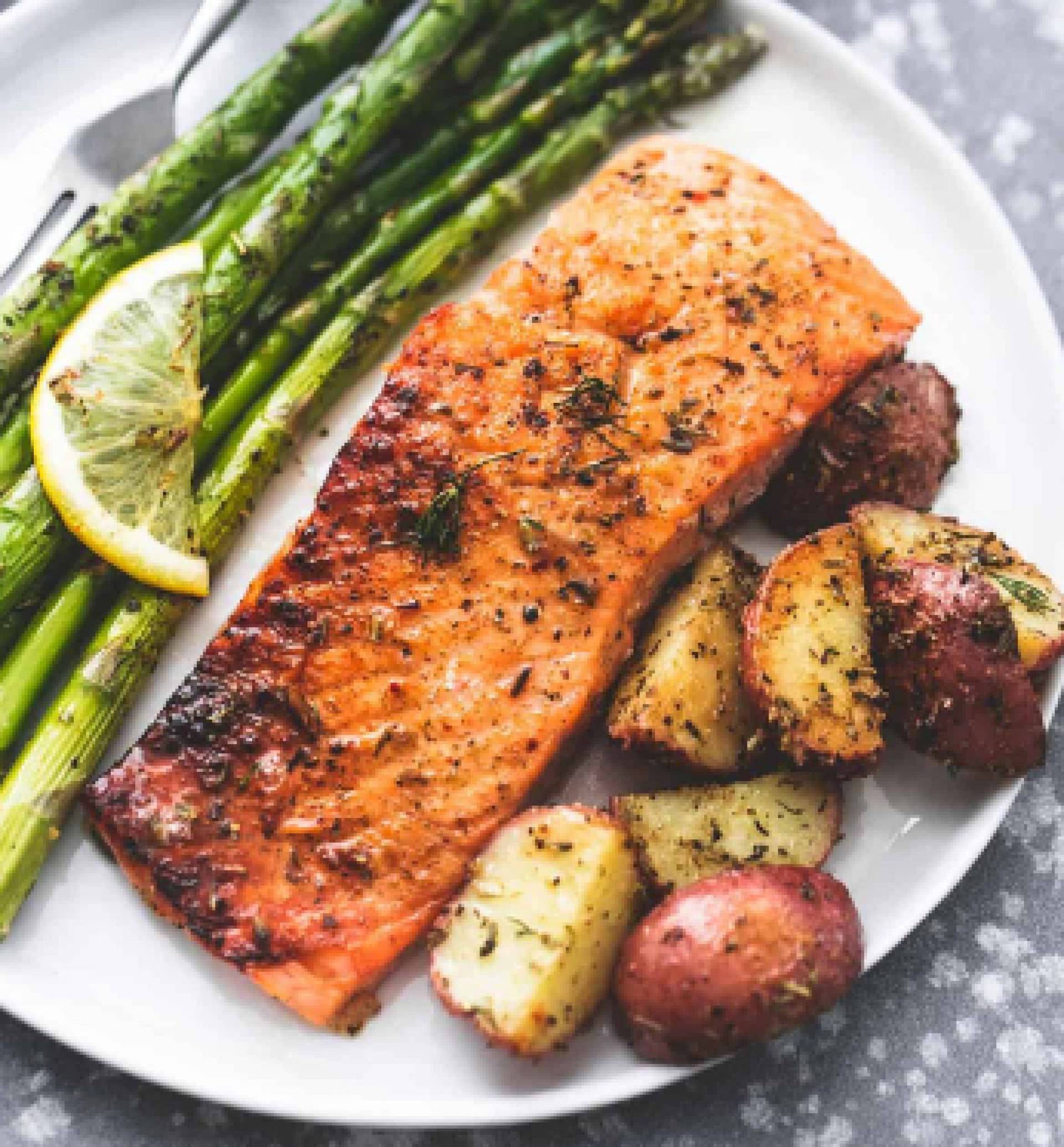 Blackened Salmon with Roasted Sweet Potatoes (GF)