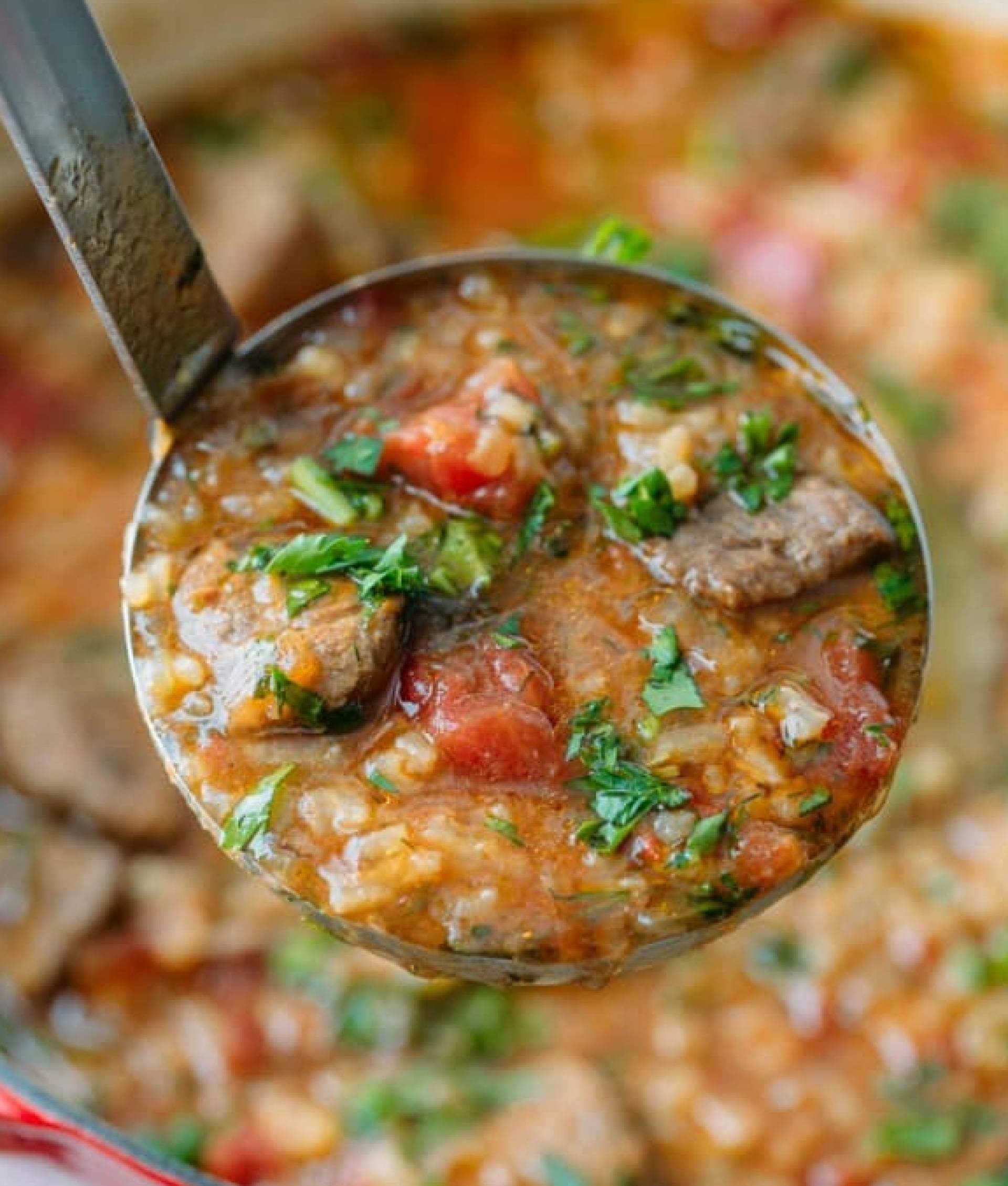 Tomato Beef & Rice Soup (GF)