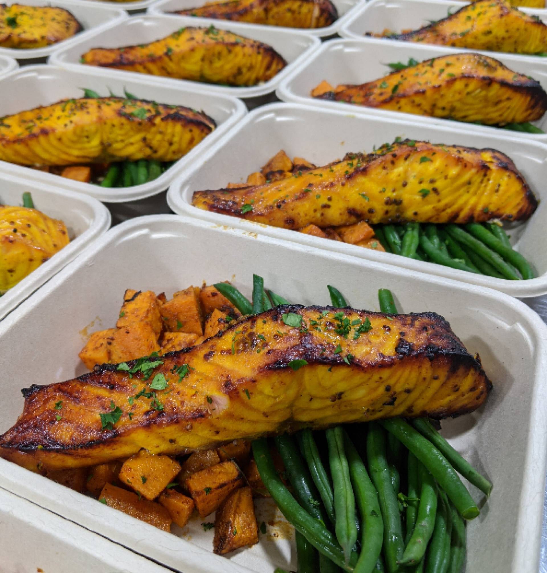 Golden Turmeric Salmon with Sweet Potato (GF)