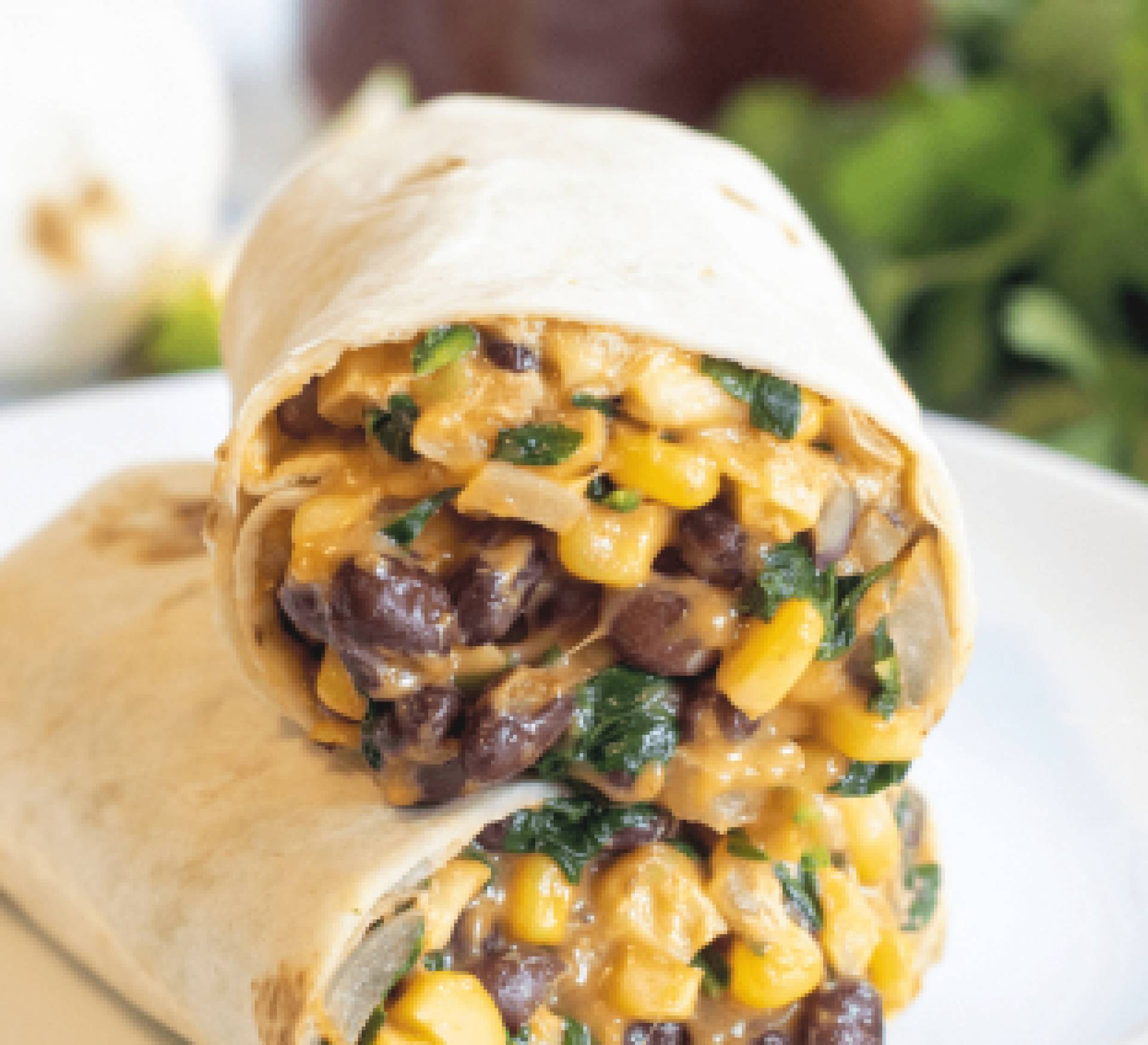 Tex Mex Black Bean Breakfast Wrap