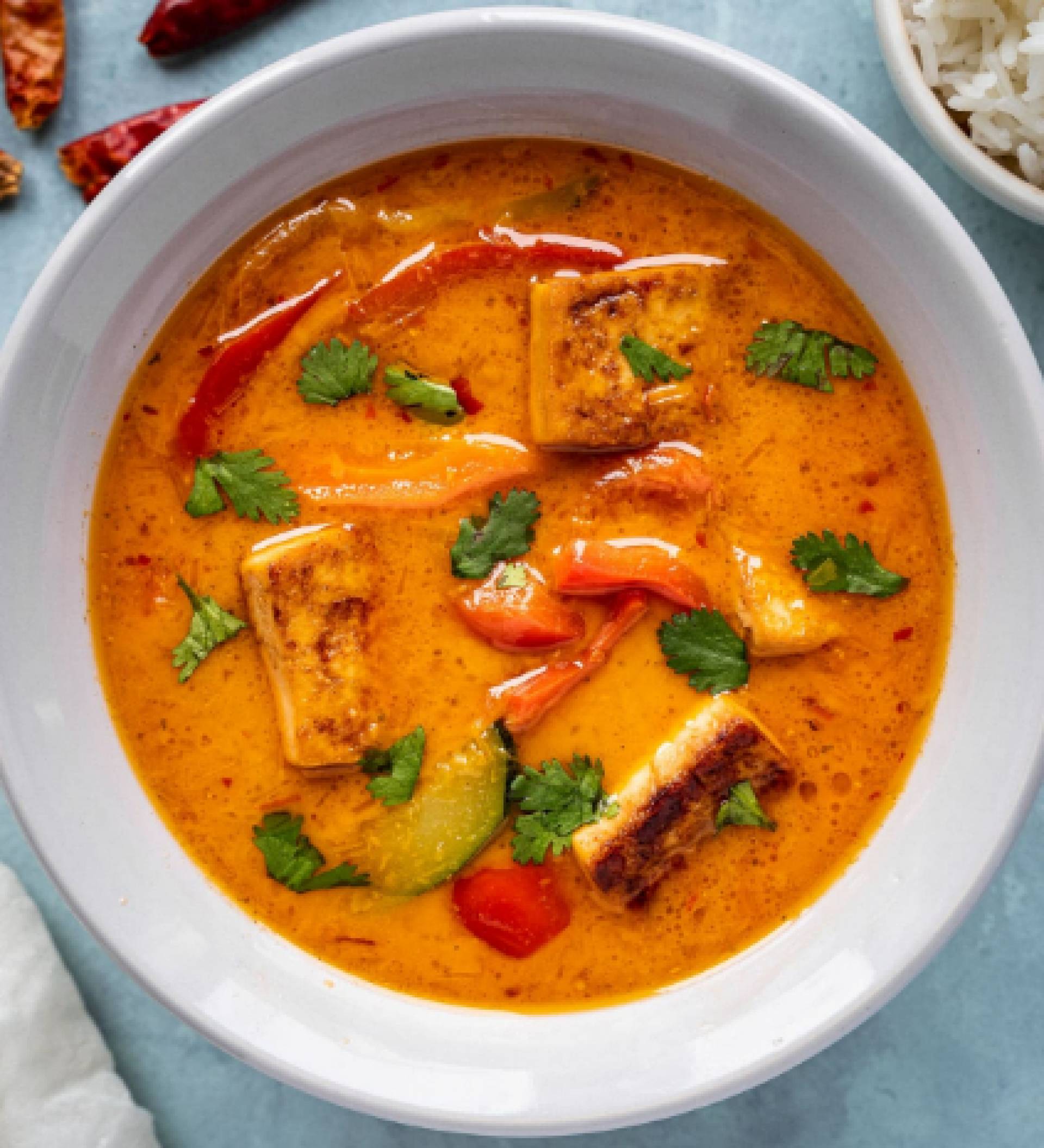 Tofu Red Thai Curry Soup