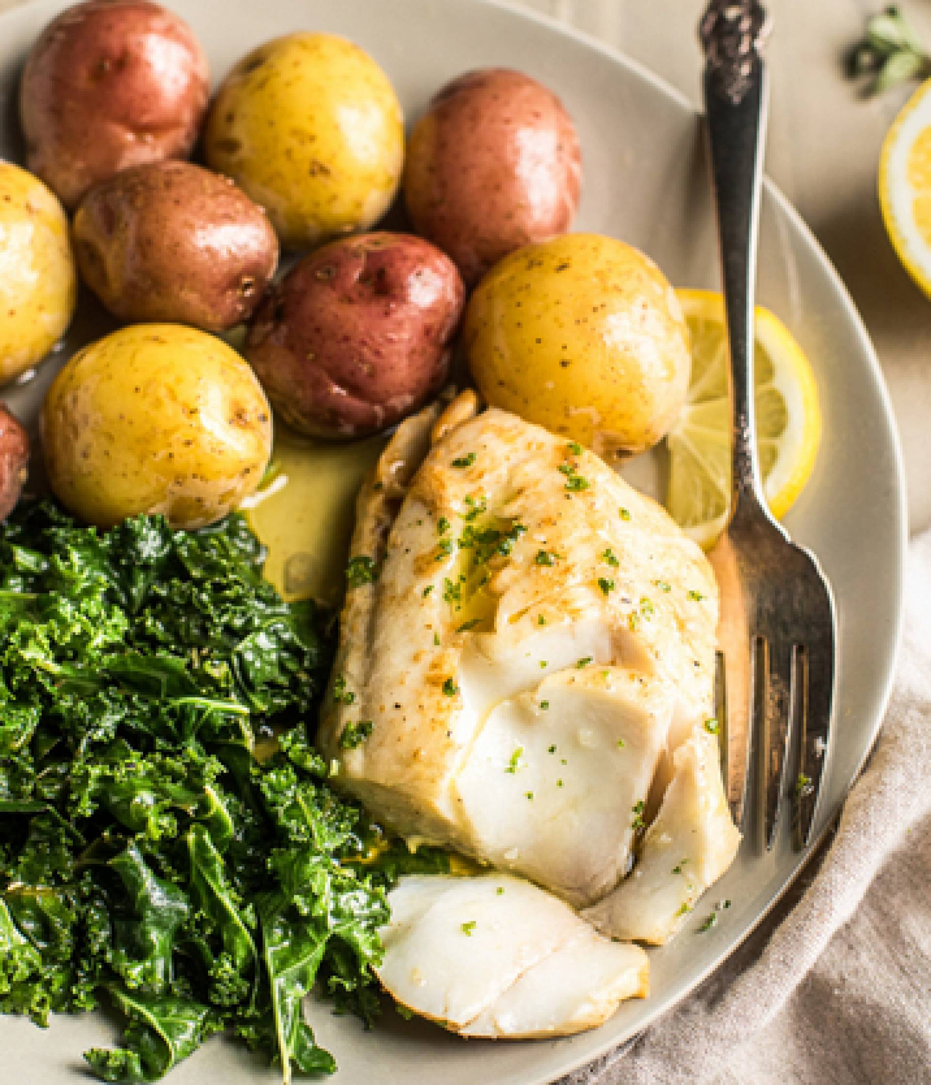 Simply Baked Cod with Potatoes (GF)