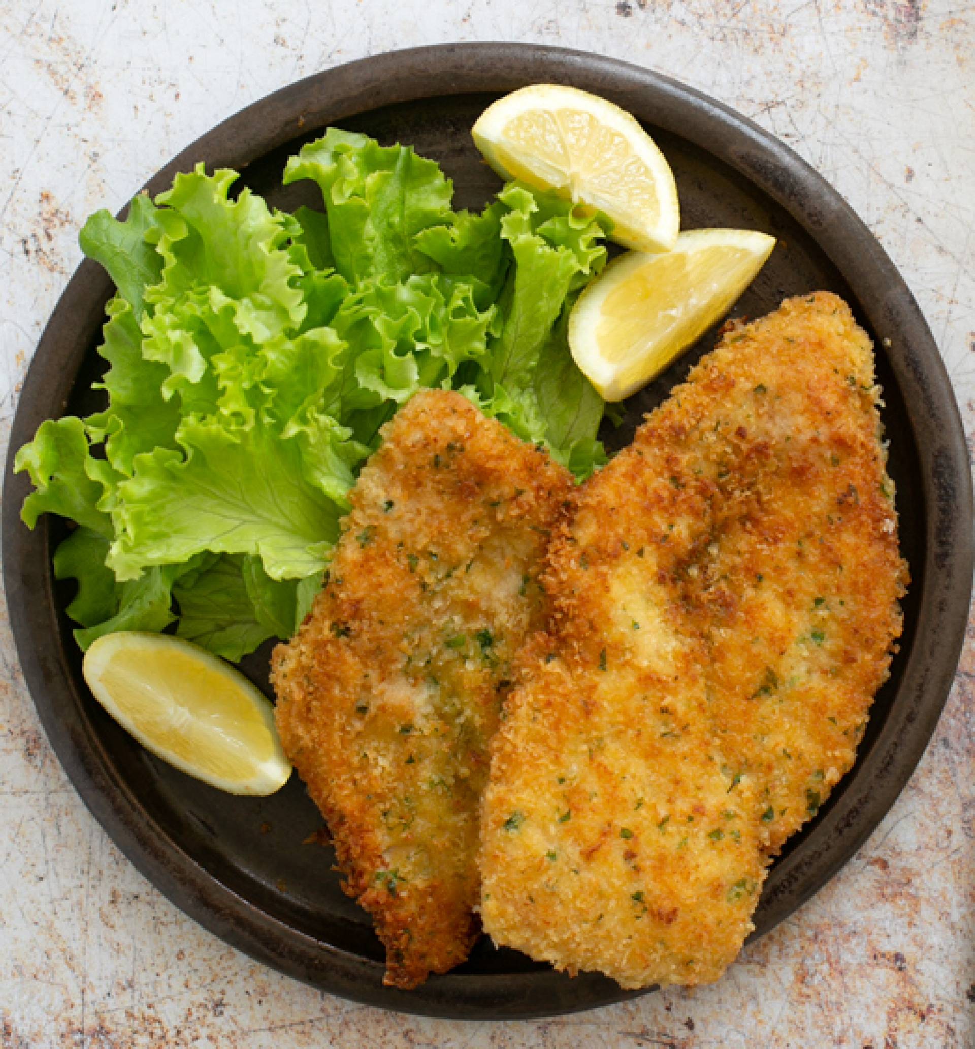 Italian Style Crispy Chicken Cutlets with Roast Sweet Potatoes - Family Size