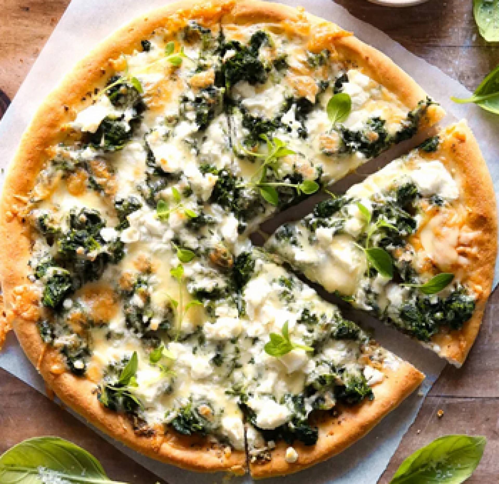 Spinach & Feta Breakfast Pizza