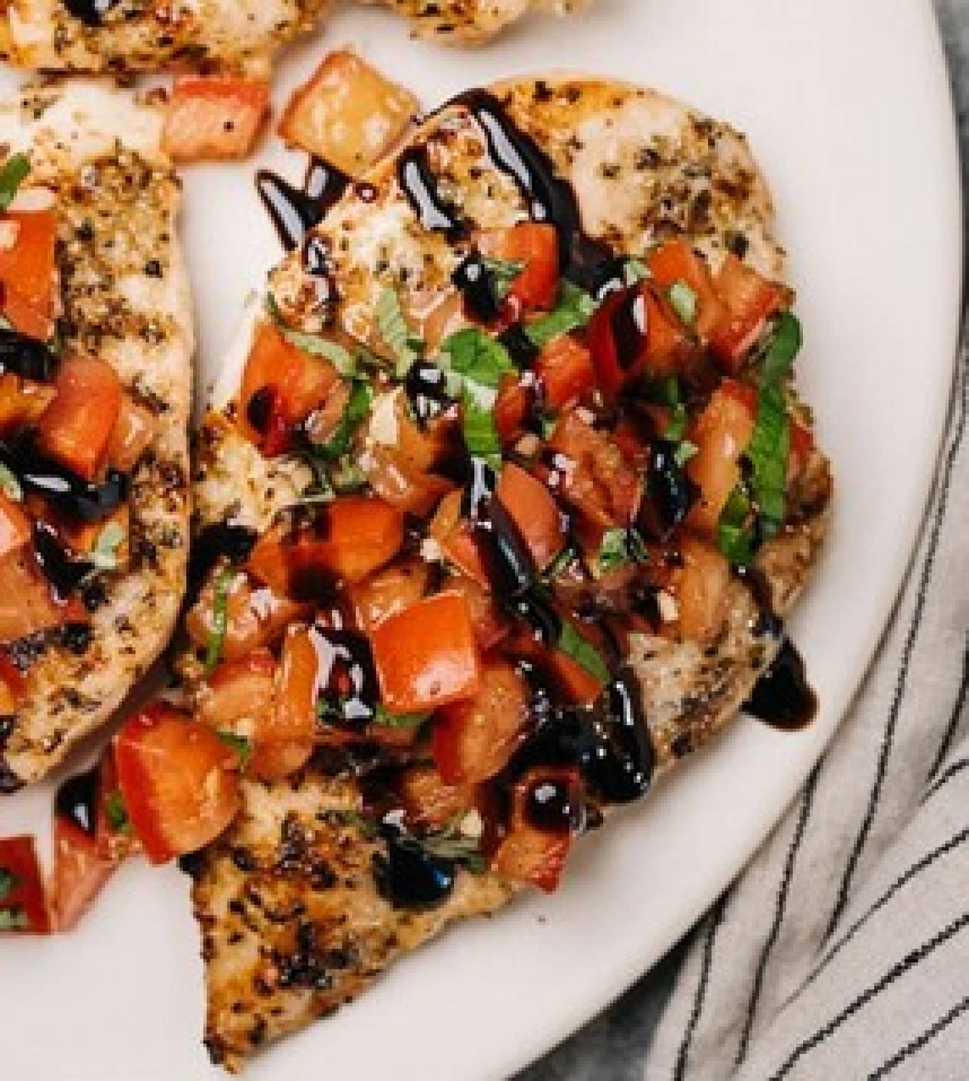 Balsamic Bruschetta Chicken Breast with Mashed Potatoes (GF)