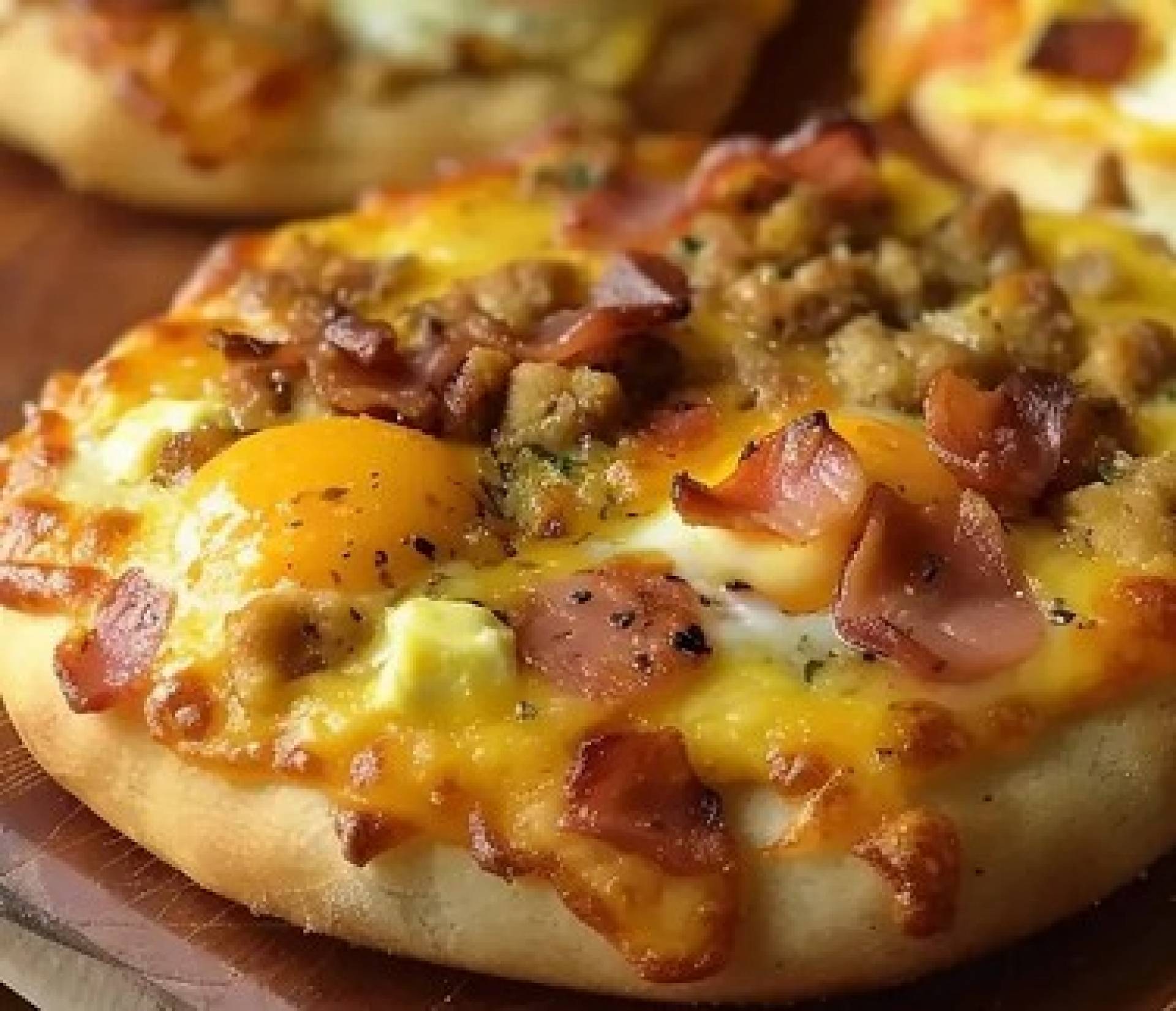Beef & Egg Breakfast Pizza