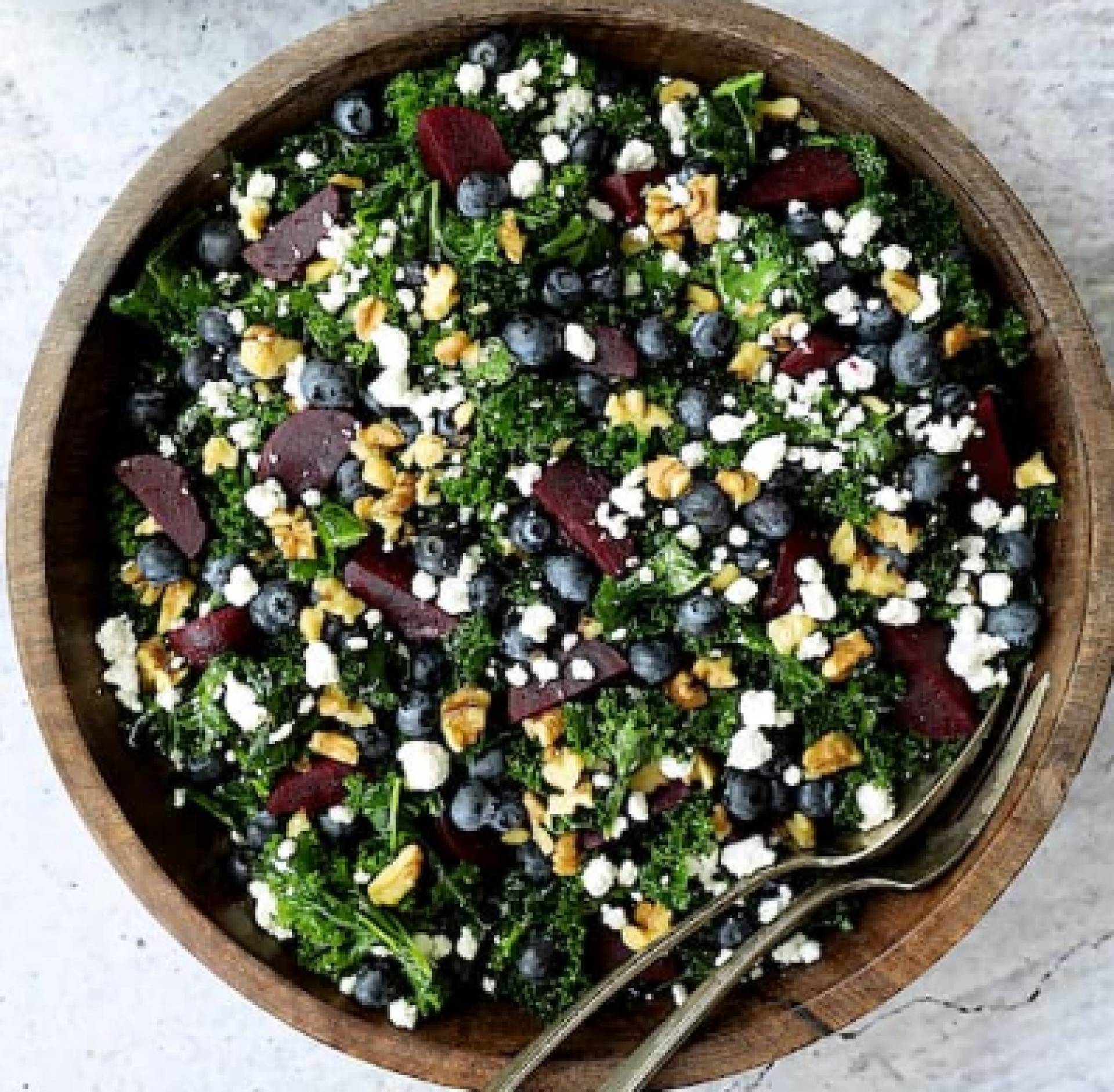 Blueberry Beet Salad with Chickpeas (GF)