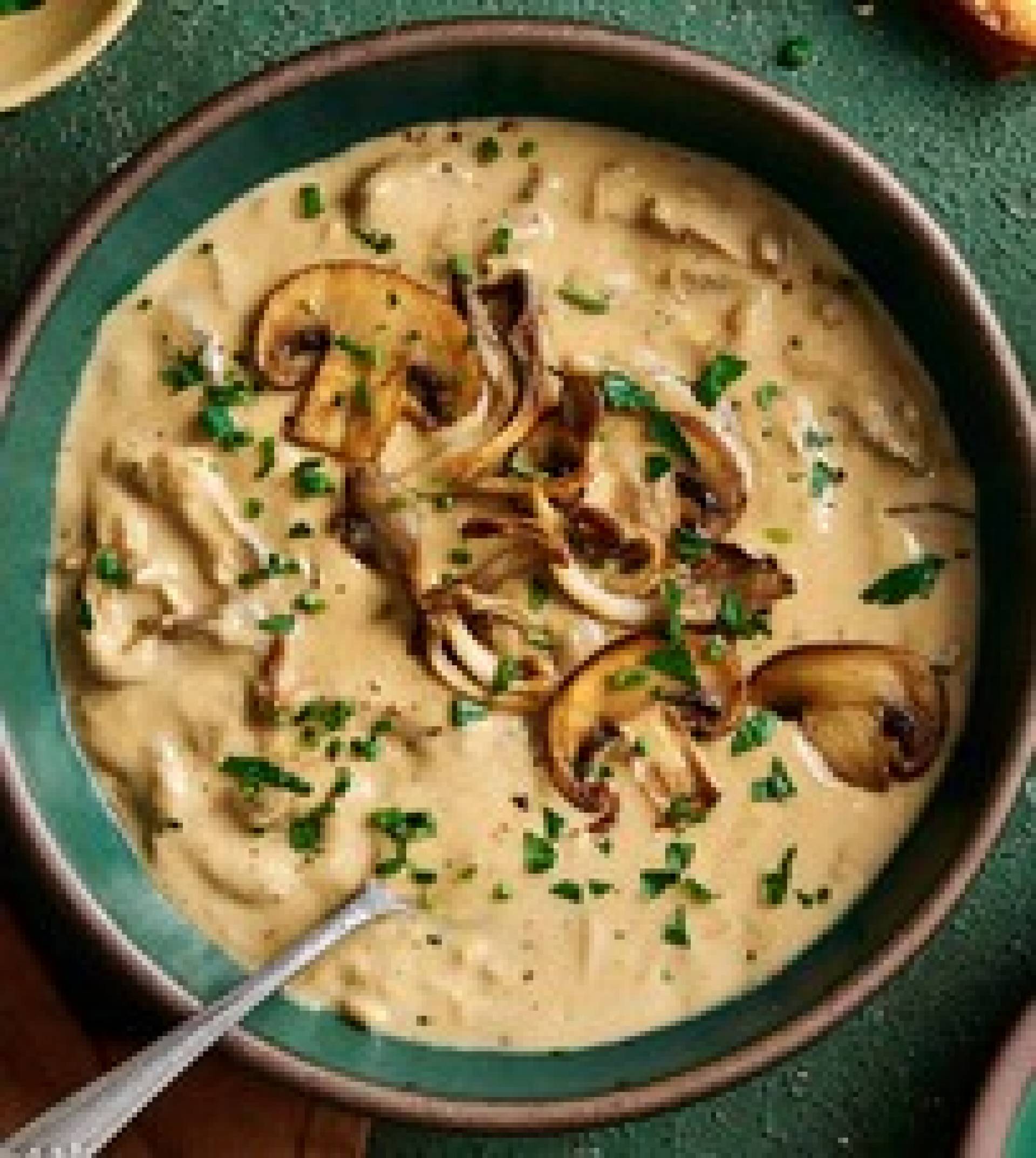 Creamy White Bean & Mushroom Soup