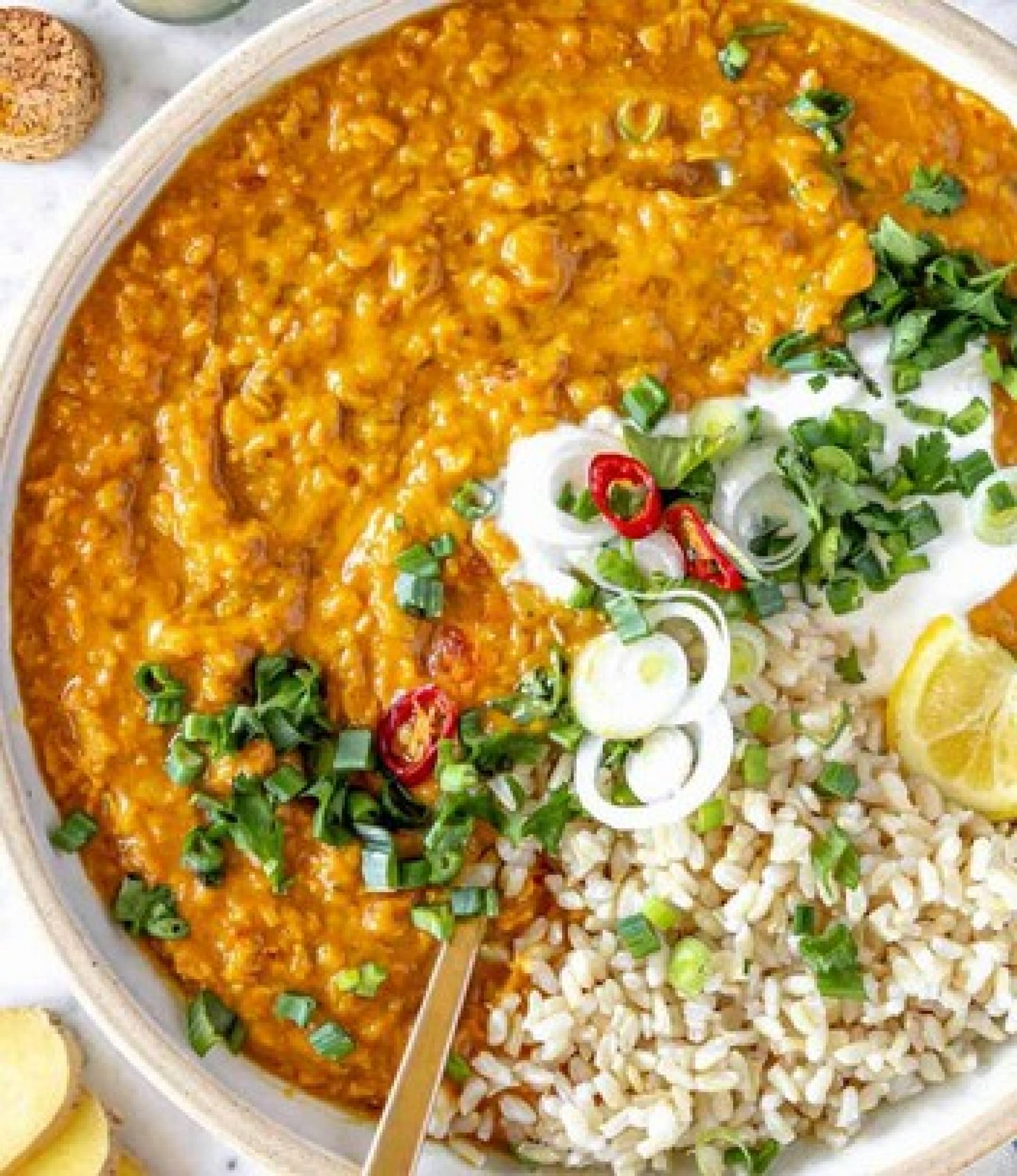 Yellow Thai Lentil Curry with Basmati Rice (GF)