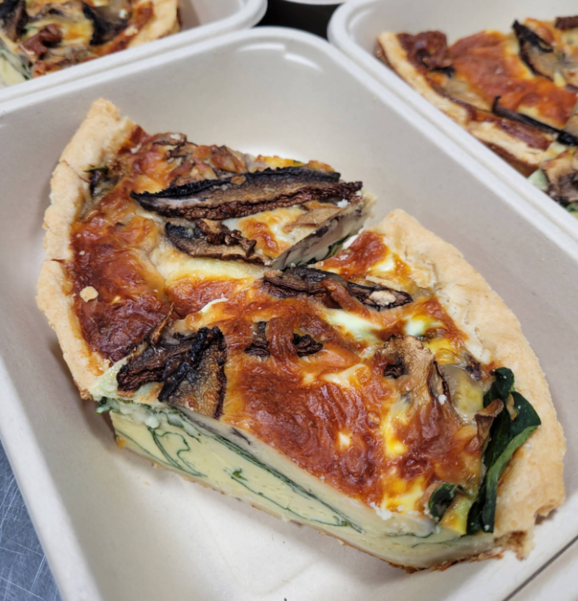 Mushroom & Mozzarella Quiche